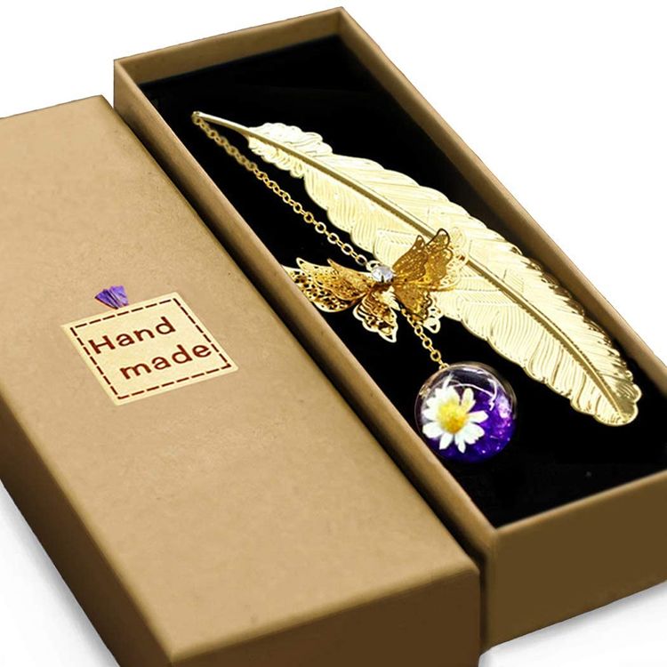 Metal Feather Bookmark