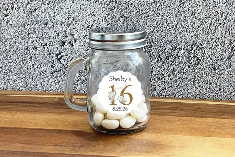 Mini Mason Jar Glass