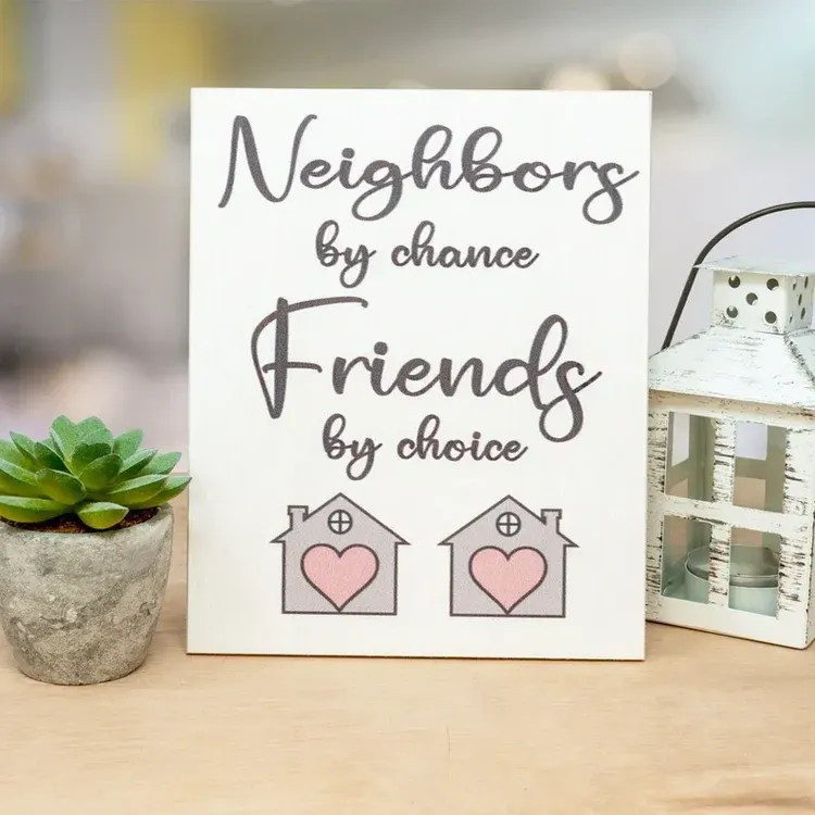 Personalized Neighbor Christmas Ornaments - Neighbor by Chance Friends by  Choice, Funny Friendship Gift for Neighborhood, Birthday Gifts for The