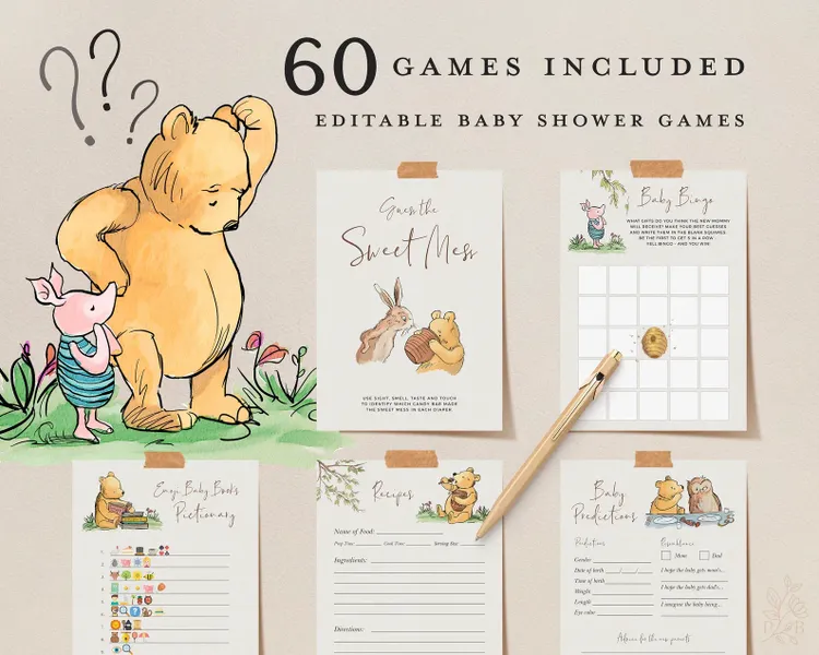 POOH Baby Shower Games
