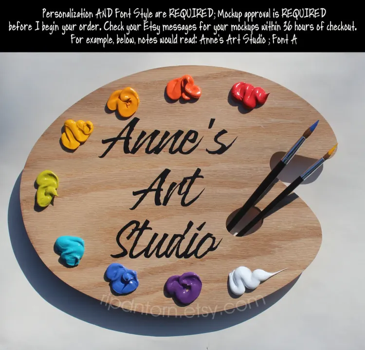 Personalised Art Box With Engraved Message, Gift Idea for Art Lovers,  Artists for Storing Paintbrushes or Pencils. 2 Sizes 