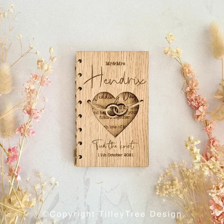 Personalised Wooden Wedding Card
