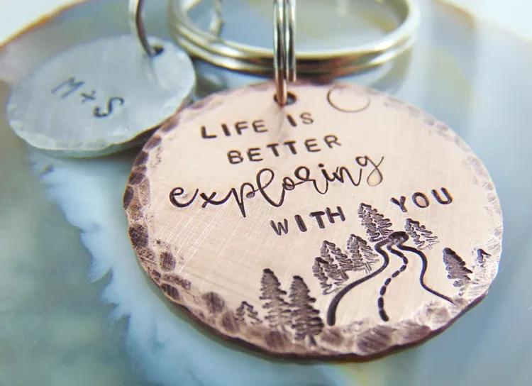 Personalized Anniversary Keychain