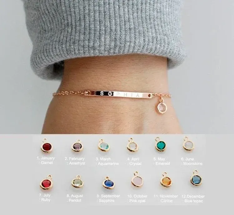 Personalized Birthstone Bracelet