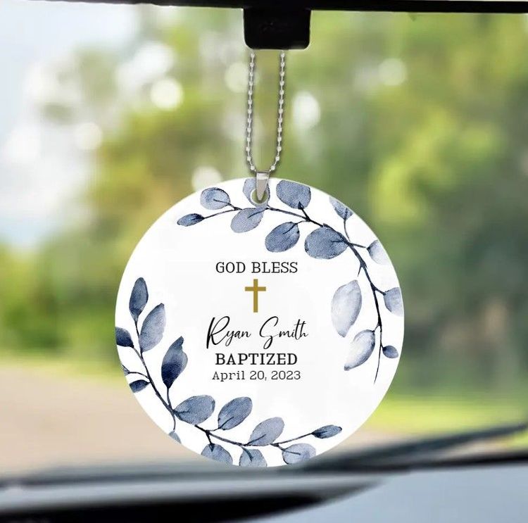 God Bless You Personalized Car Ornament
