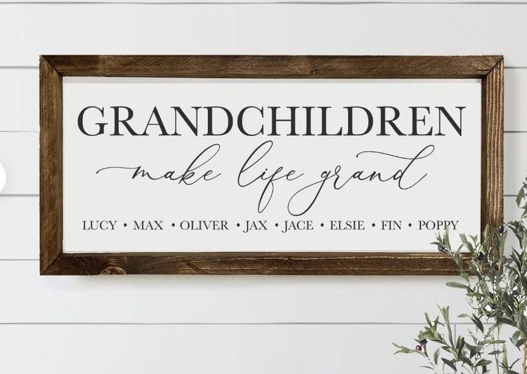 Personalized Grandchildren Sign