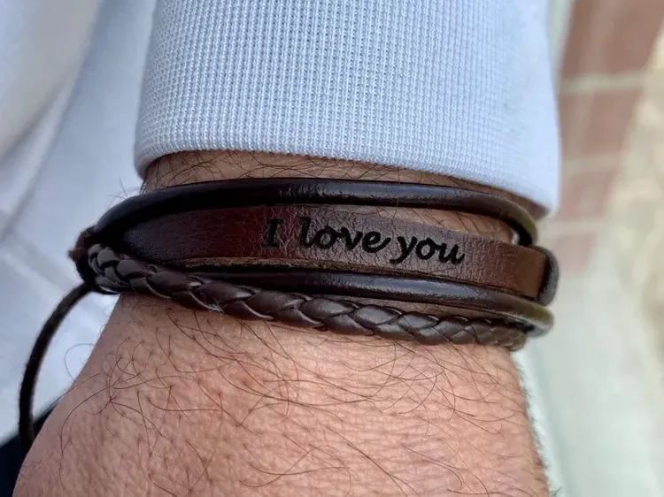 Personalized Leather Bracelet