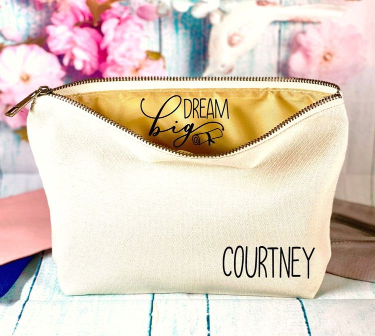 Personalized Dream Big Makeup Bag