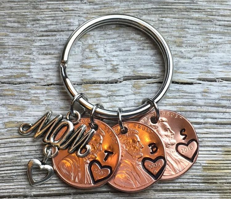 Personalized Mom Keychain