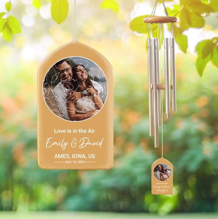 Personalized Photo Wine Chimes
