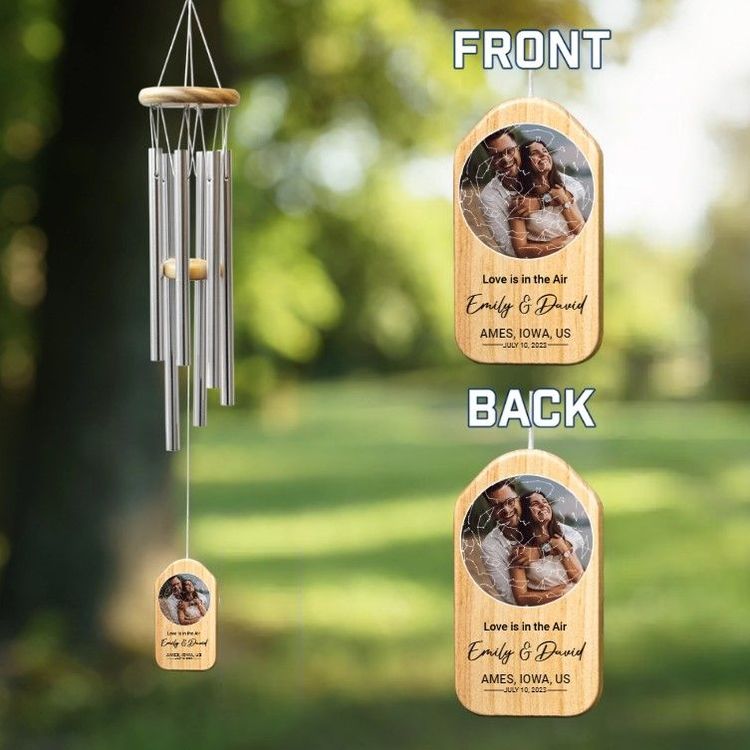 Personalized Photo Wine Chimes