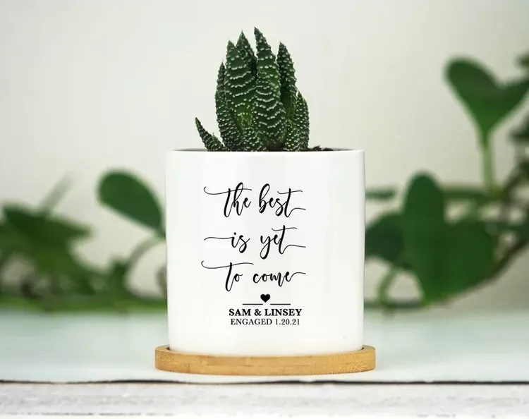 Personalized Planter Engagement Pot