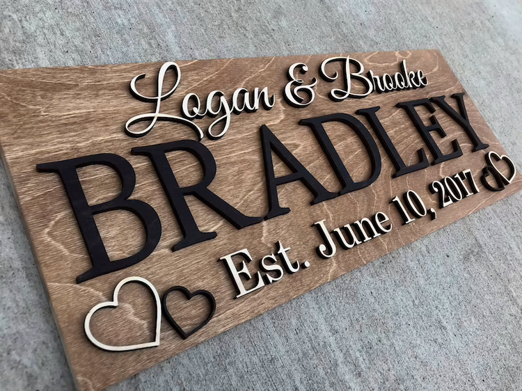 Personalized Wedding Wood Sign
