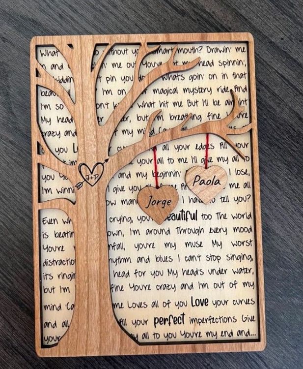 Personalized couples plaque