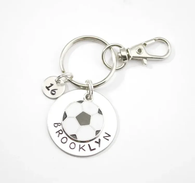 Personalized soccer keychain