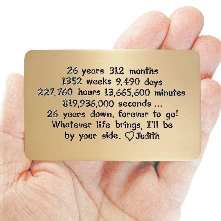 Personalized wedding card