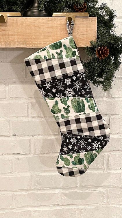 Quilted Christmas stocking