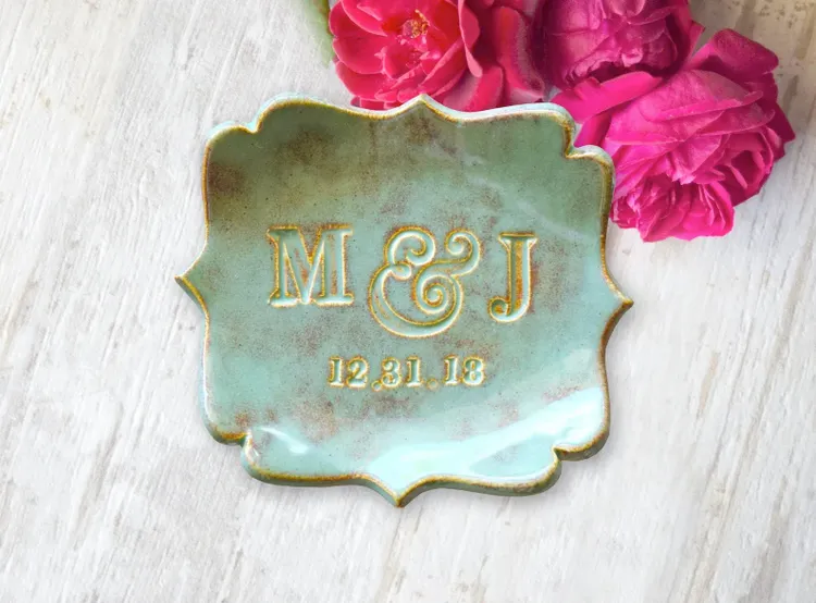 Ring Dish Monogram Plate