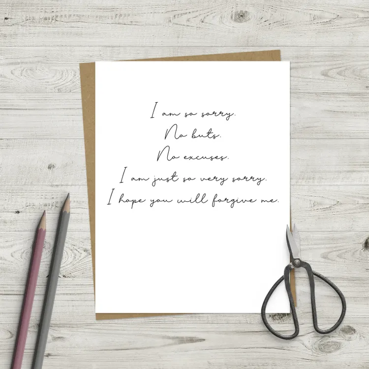 Sincere Apology Card