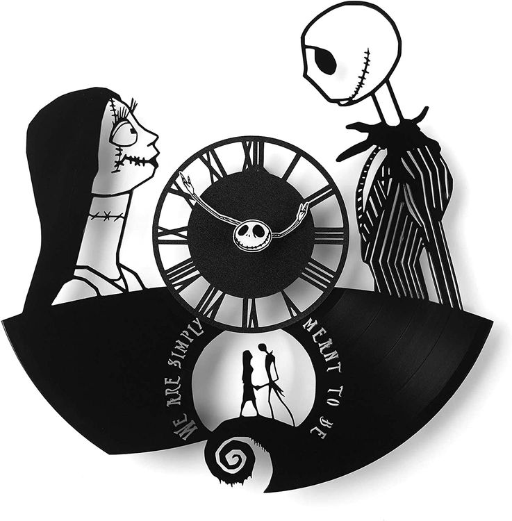 Skellington and Sally Clock