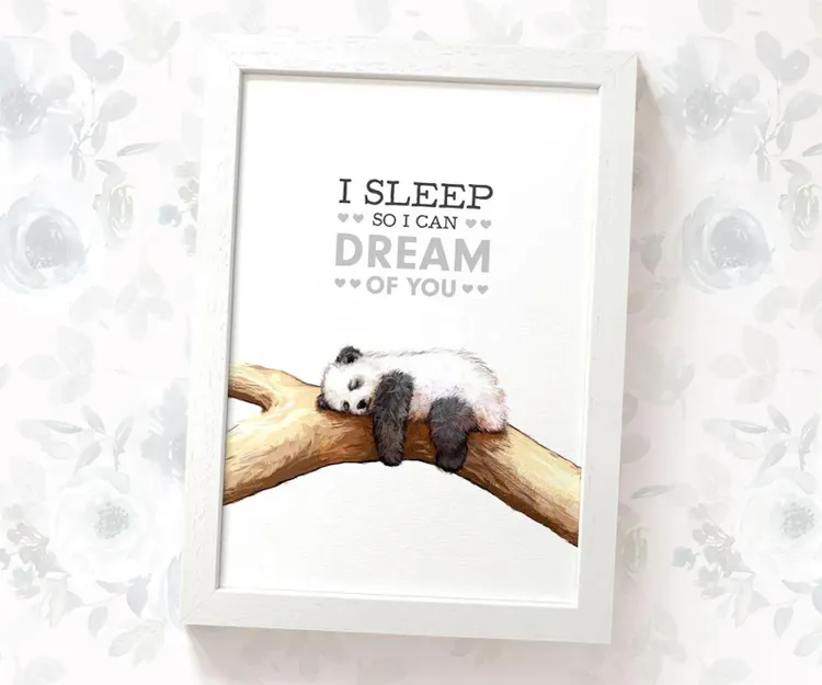 Sleeping Panda Print