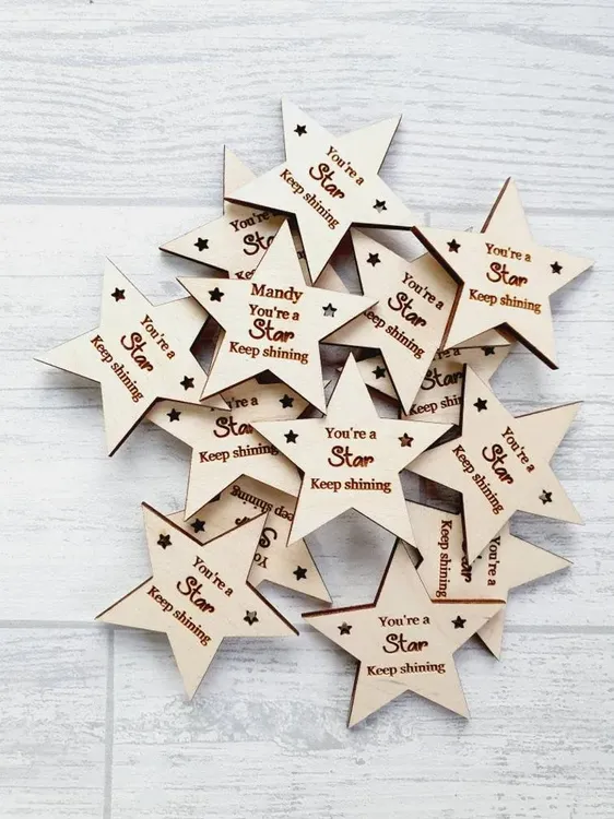 medium Student incentive gift Student gift wooden stars dac776d2e3