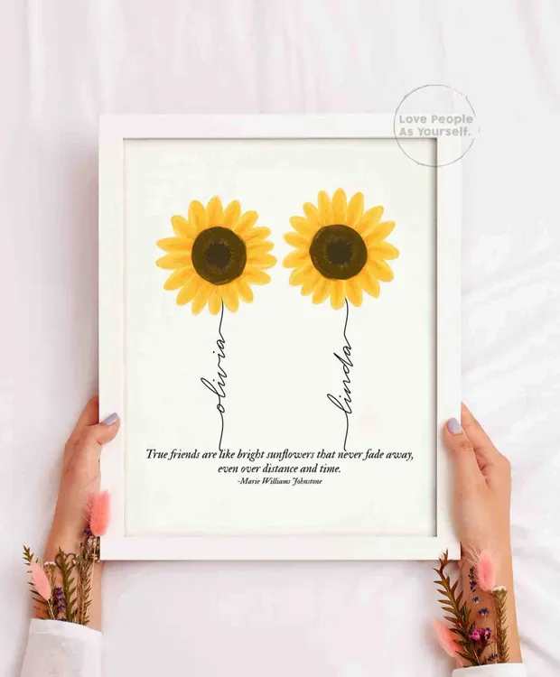 Sunflower Friendship Print