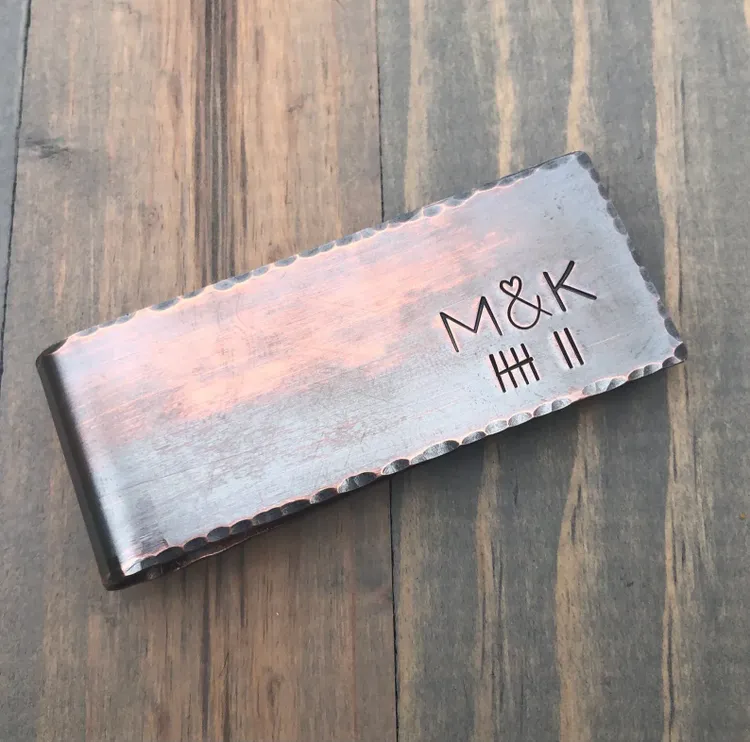 Copper Anniversary Money Clip Wallet