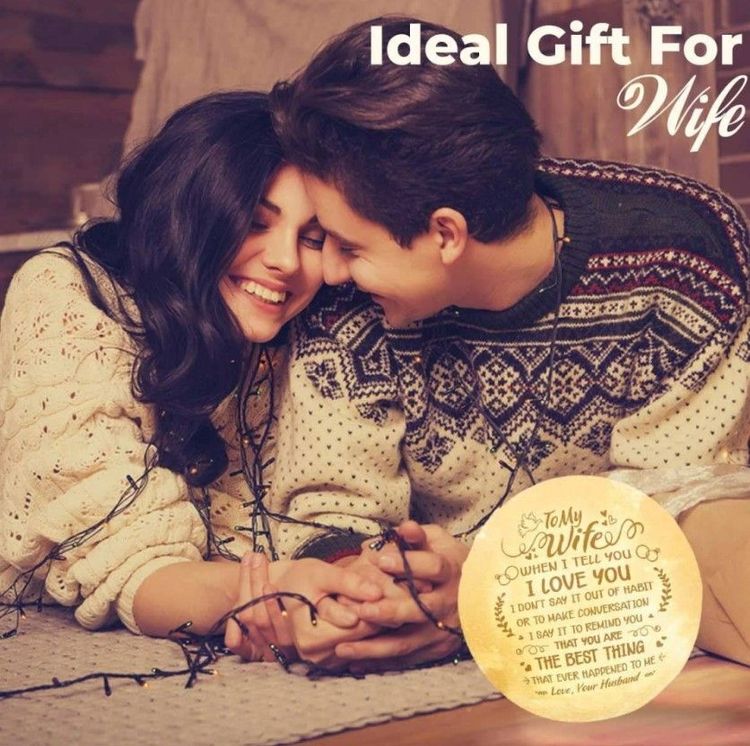 To My Wife Moon Lamp