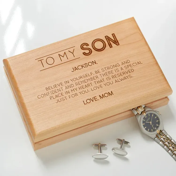 Enjoy The Ride - to My Son (from Mom) - Mom to Son Gift - Christmas Gifts, Birthday Present, Graduation, Valentine's Day 14K Yellow Gold Finish /