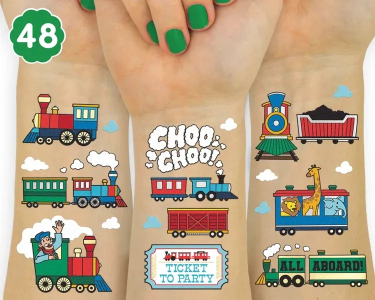 Train Temporary Tattoos