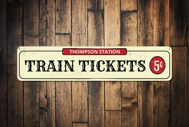 Train Tickets Sign