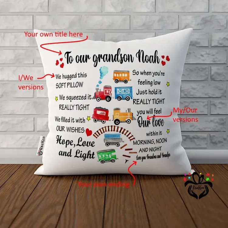 Trains Themed Pillow
