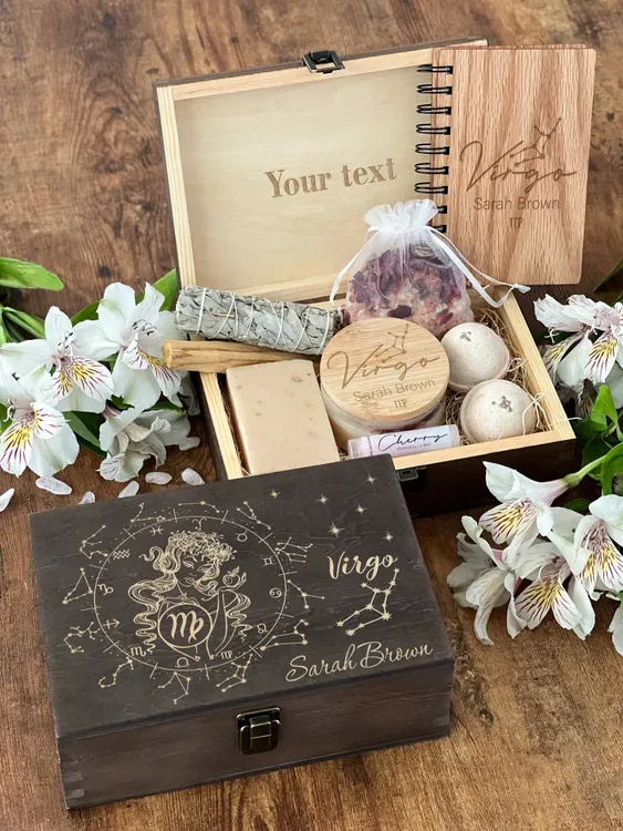 Virgo Zodiac Wooden Box