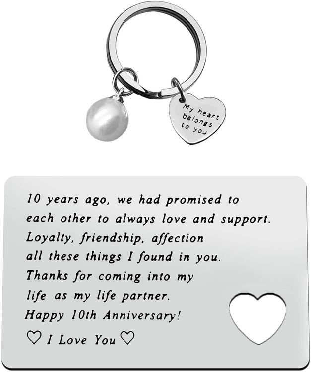 10th Anniversary Aluminum Gifts for Her/Him, 10 Year Wedding Anniversary  for Wife Couple Parents, 4