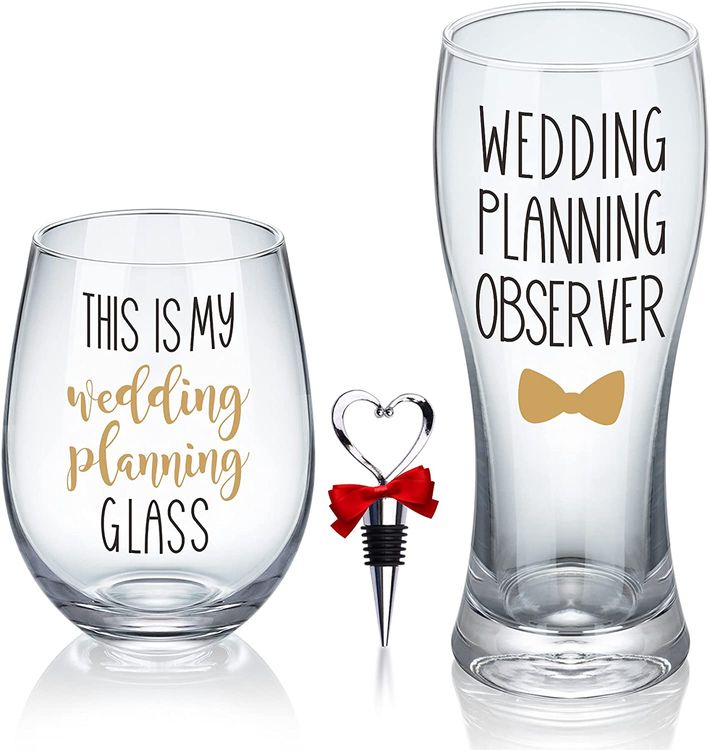 Wedding Planning Glass Set