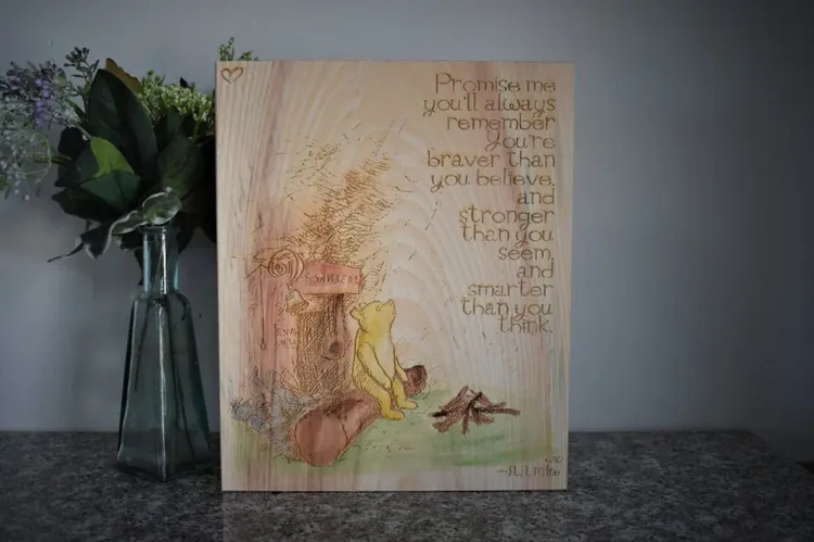 Wood Burned Sign