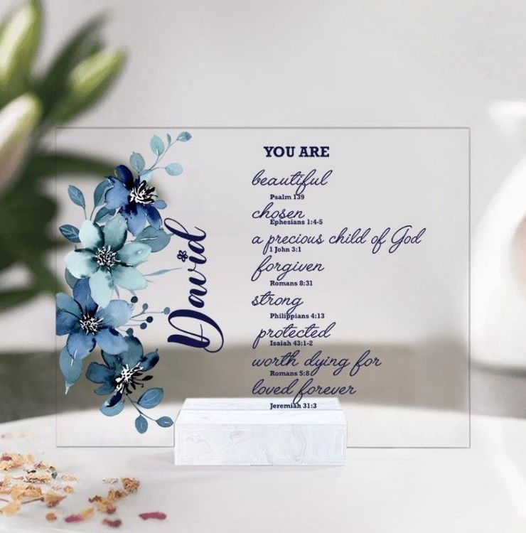 You Are Beautiful Personalized Acrylic Plaque