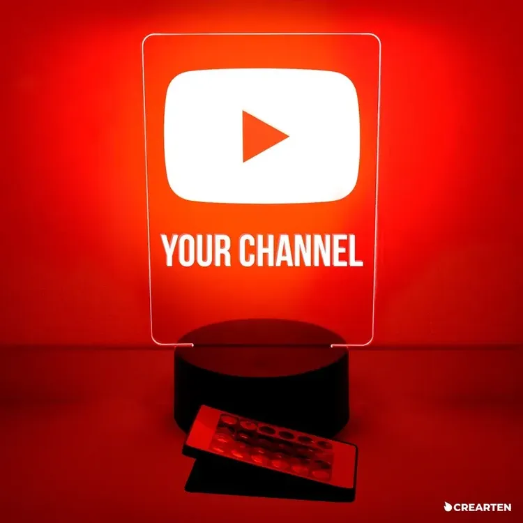 YouTube Channel LED RGB Lamp