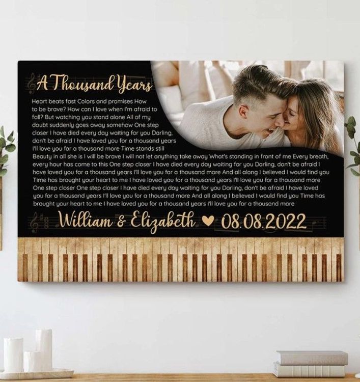 Unique Anniversary A Thousand Years Piano Art Canvas Poster