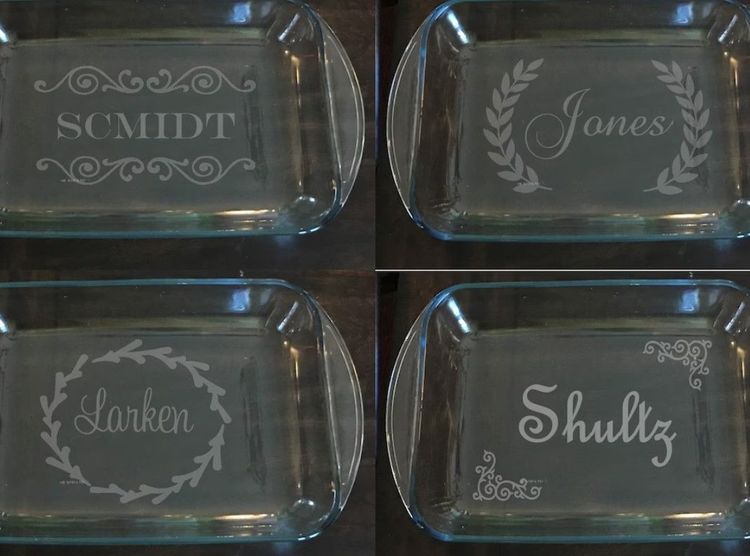 Personalized Engraved Baking Dish