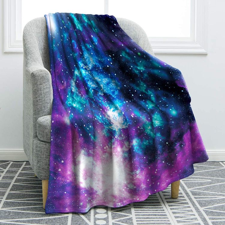 Purple Galaxy Throw Blanket