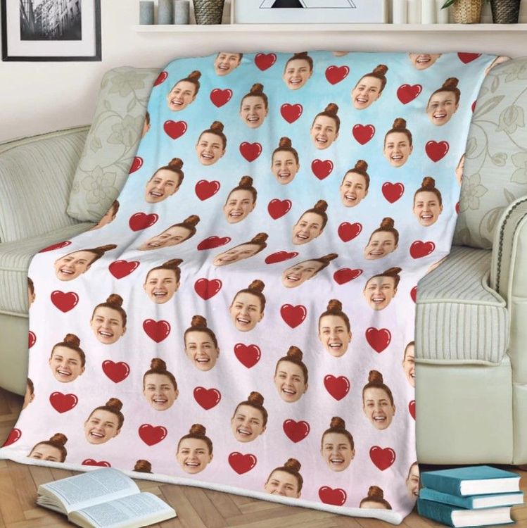 Custom Face And Pattern Blanket