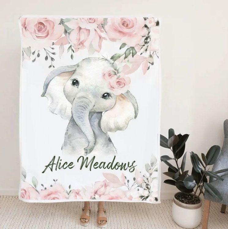 Animal Theme with Baby’s Name Blanket