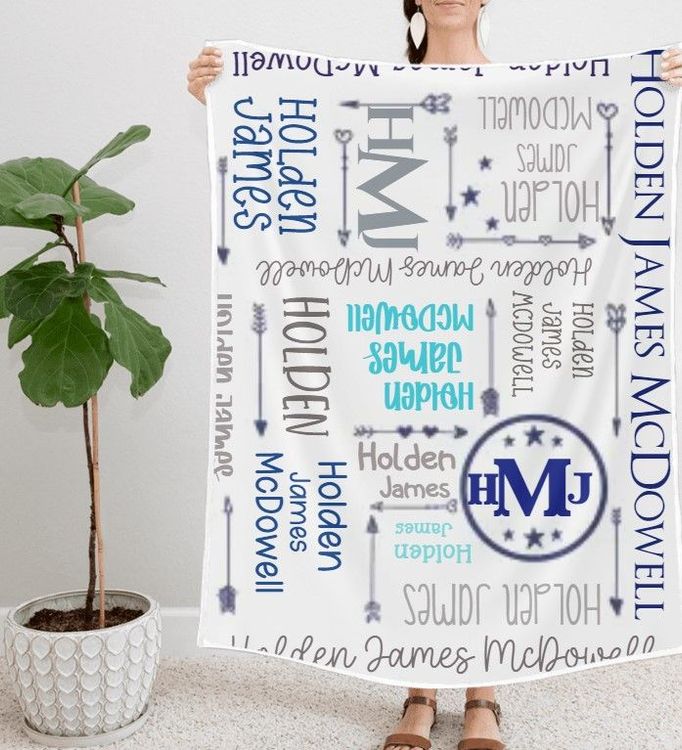 Custom Name Fleece Blanket