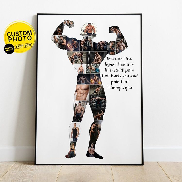 Buy Personalized Photo Collage Christmas Gifts For Bodybuilder