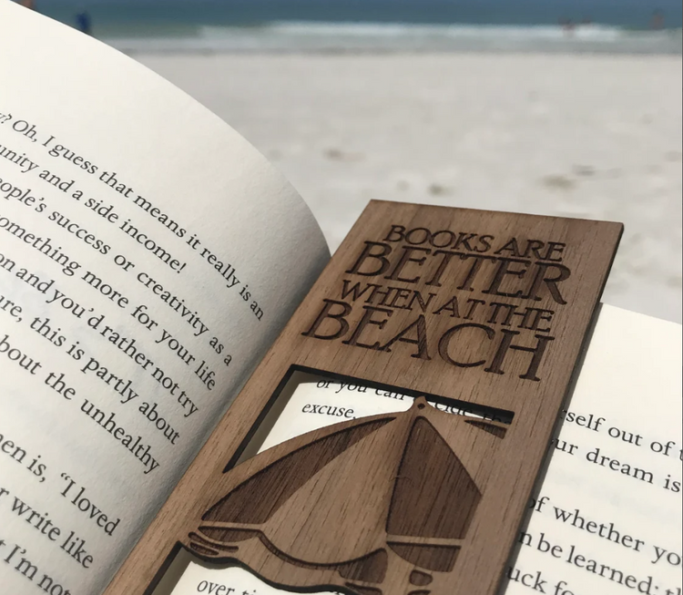 Wooden Beach Bookmark