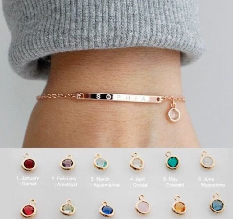 Personalized Birthstone Bracelet