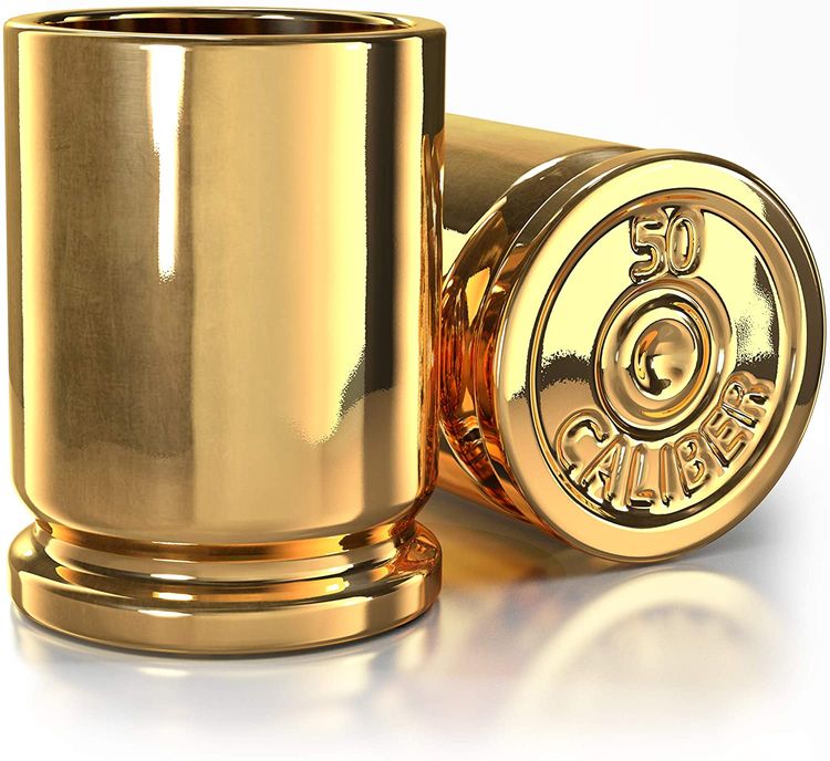 Brass Ceramic Shot Glasses
