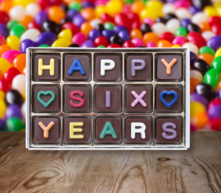 Jelly Bean Chocolate Message Cube